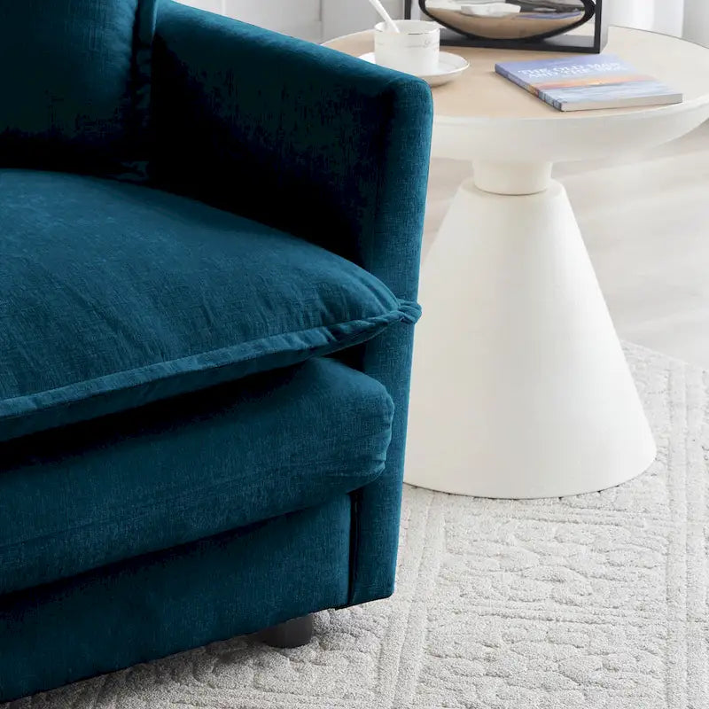 111.5 Chenille 4-Seater Sofa with Customizable Configurations and Premium Comfort