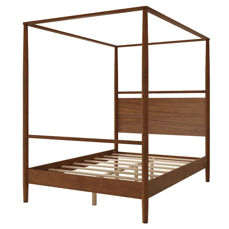 Solid Wood Canopy Platform Bed
