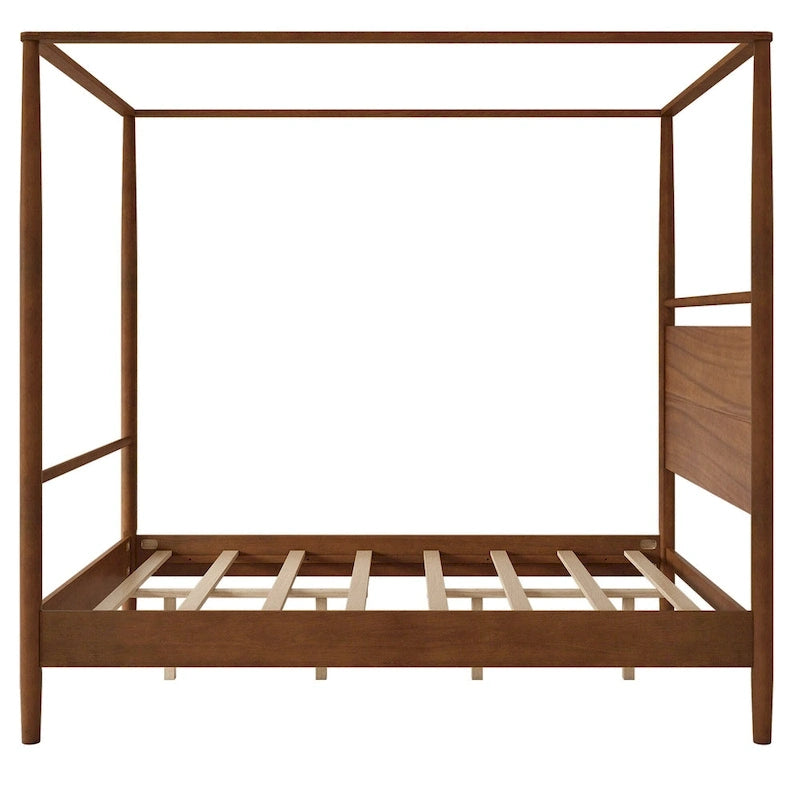 Solid Wood Canopy Platform Bed