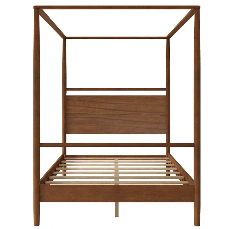 Solid Wood Canopy Platform Bed