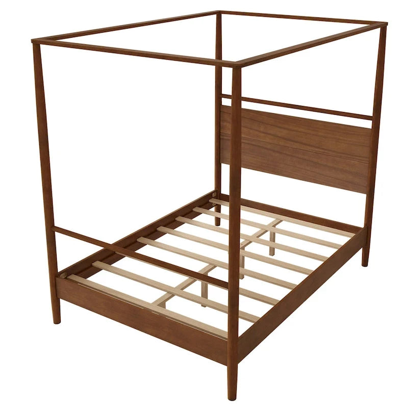 Solid Wood Canopy Platform Bed