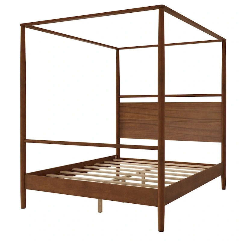 Solid Wood Canopy Platform Bed