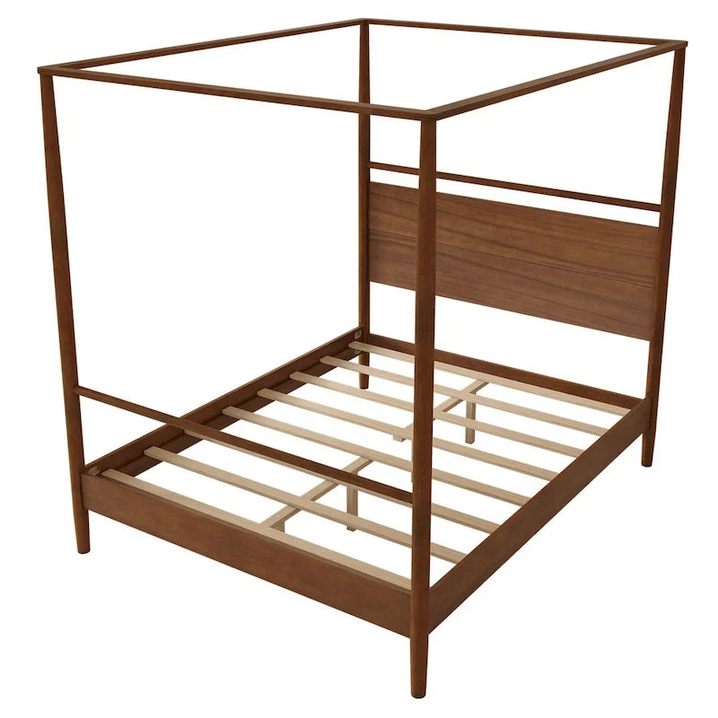 Solid Wood Canopy Platform Bed