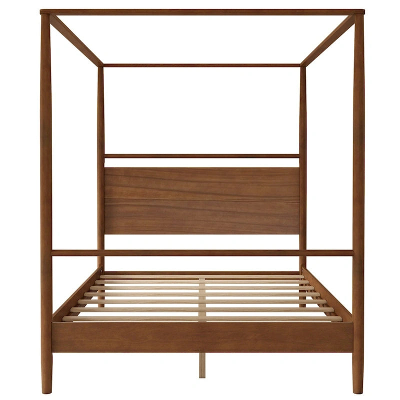 Solid Wood Canopy Platform Bed