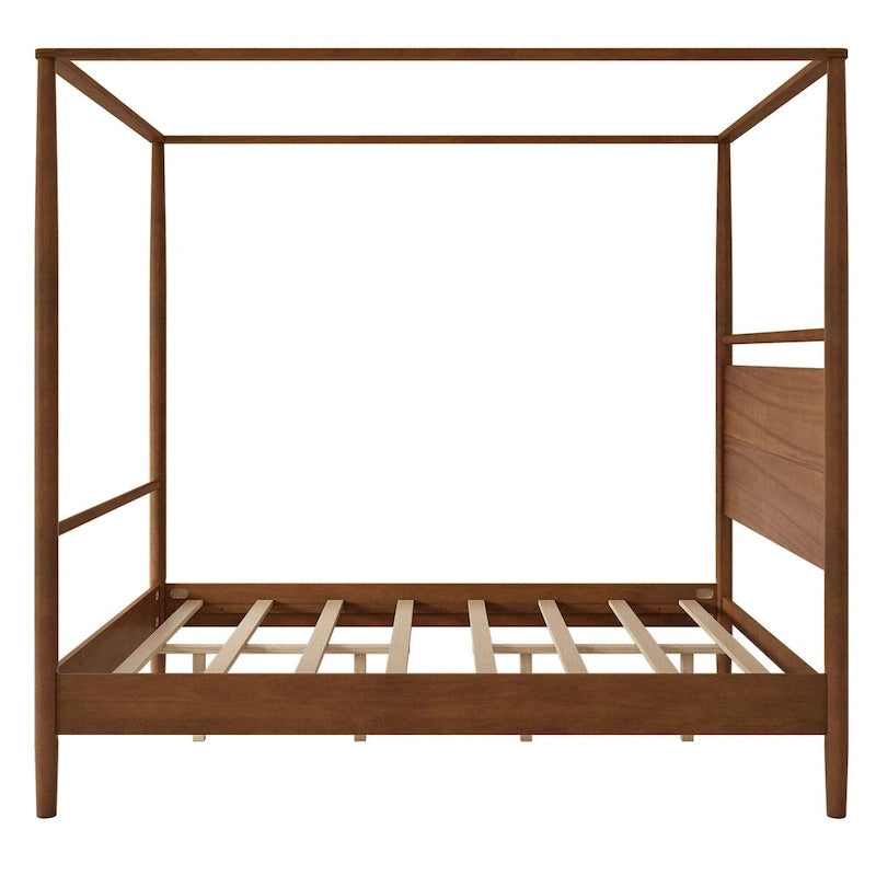 Solid Wood Canopy Platform Bed