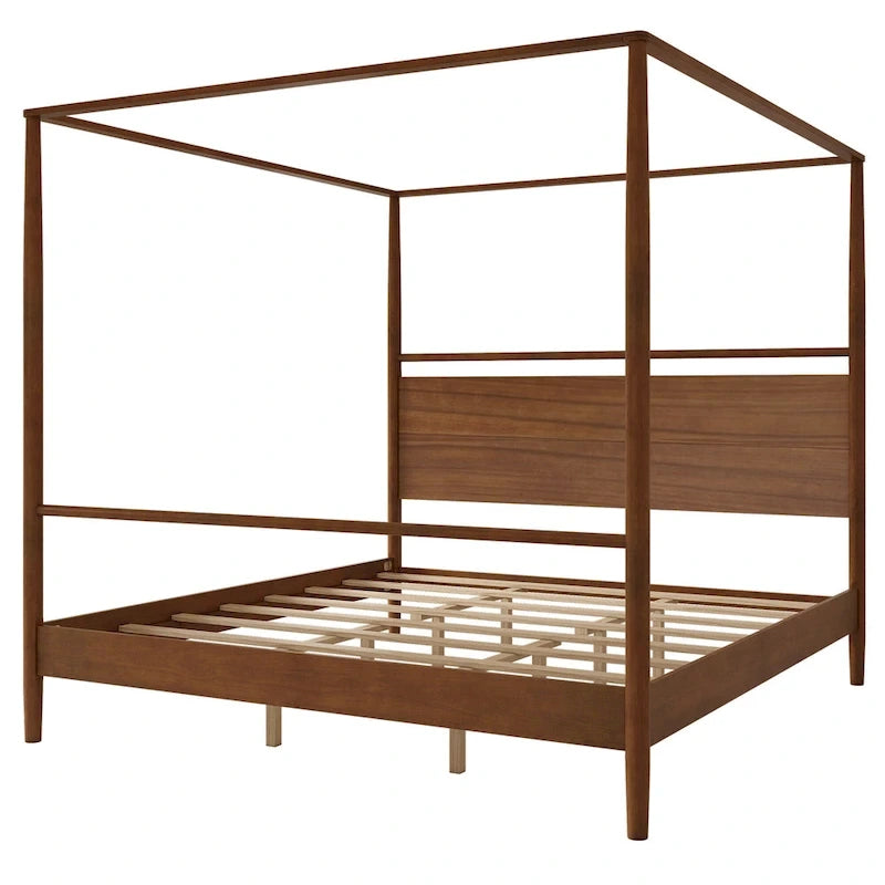 Solid Wood Canopy Platform Bed