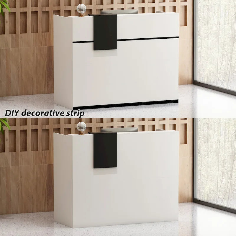 Rectangular Wood Reception Desk Working Desk Secretary desk