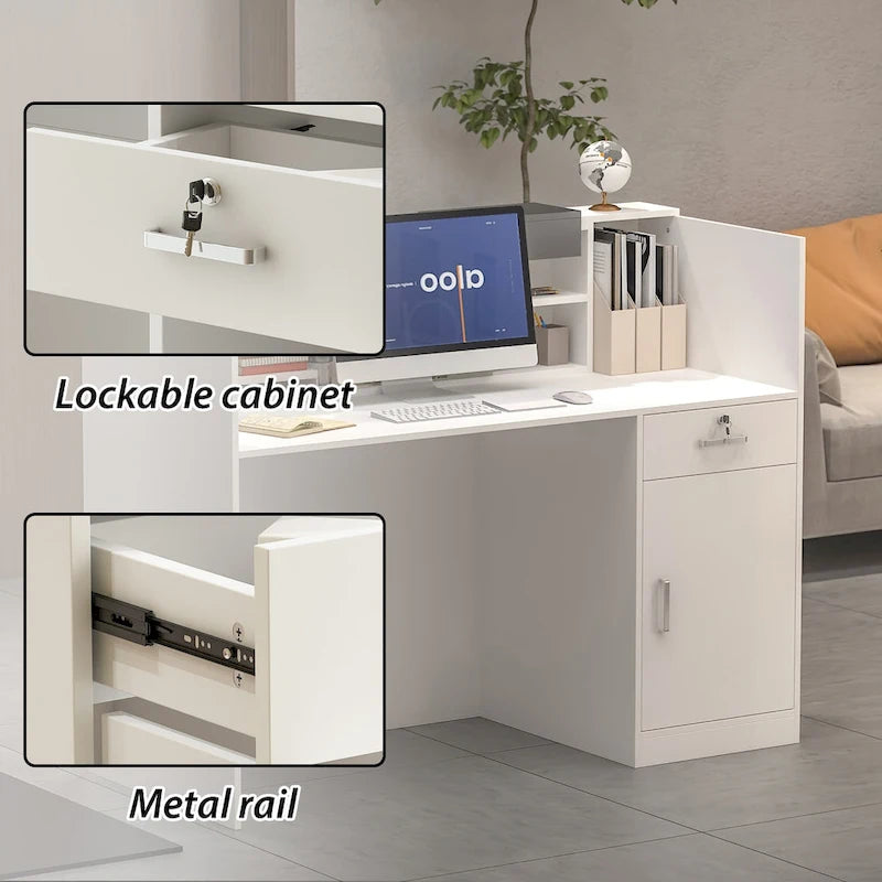 Rectangular Wood Reception Desk Working Desk Secretary desk