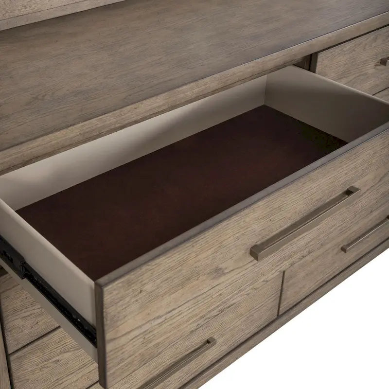Burnished Beige 8 Drawer Dresser