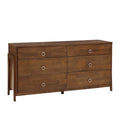 Wood 6-Drawer Dresser Modern