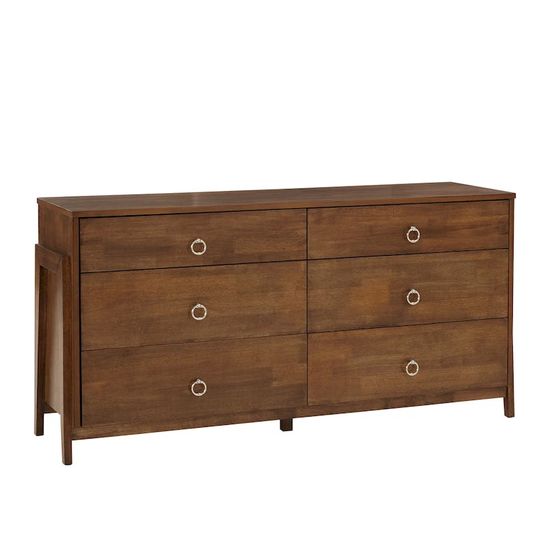 Wood 6-Drawer Dresser Modern