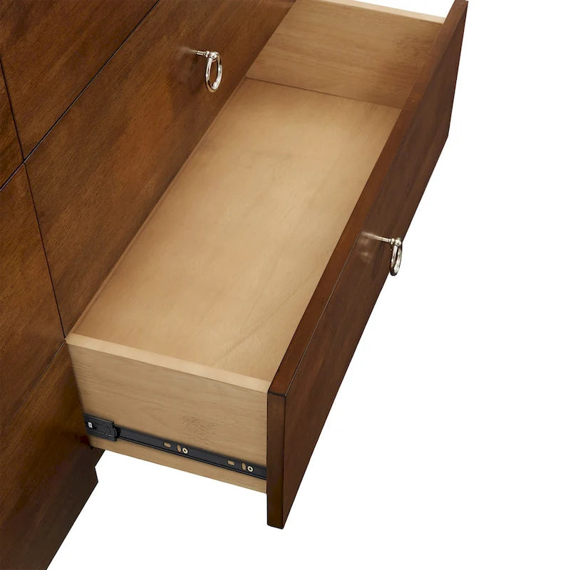 Wood 6-Drawer Dresser Modern