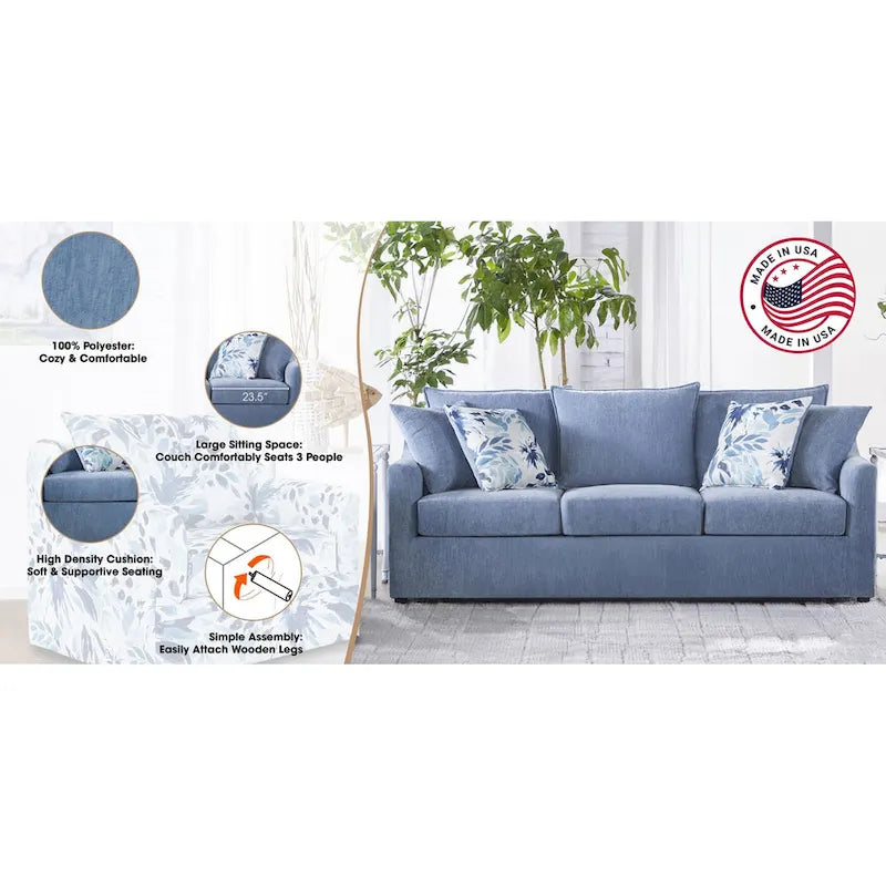 Pillow Back Sofa, Made in USA