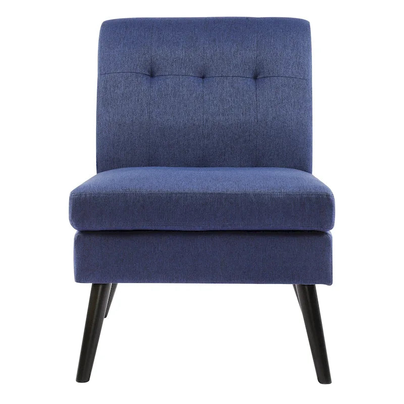Mid Century Modern Solid Wood Tufted Accent Chair Side Chair for Lounge, Living Room