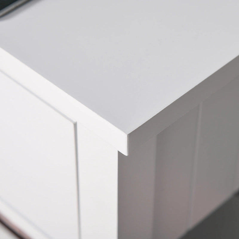 Modern Style Bedside End Table with Drawer and Storage Shelf for Bedroom, or Living Room - 19.75x13.75x23.5