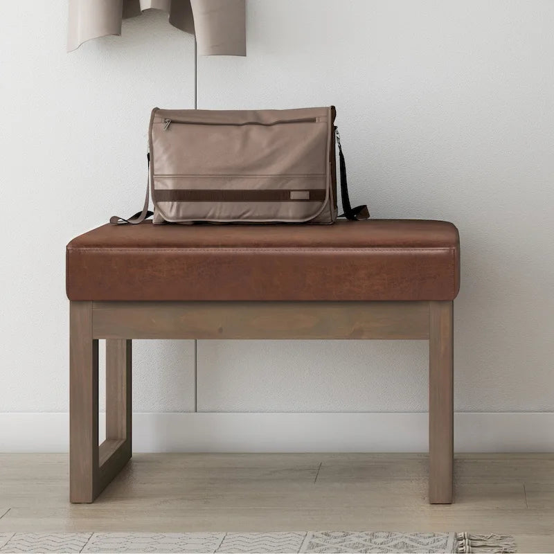 WYNDENHALL Madison 26 inch Wide Contemporary Rectangle Ottoman Bench