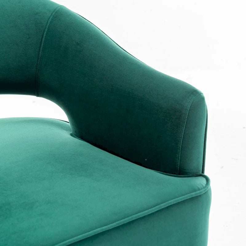 Modren Velvet 360 Degree Swivel Accent Arm Barrel Chair Set of 2 for Living Room