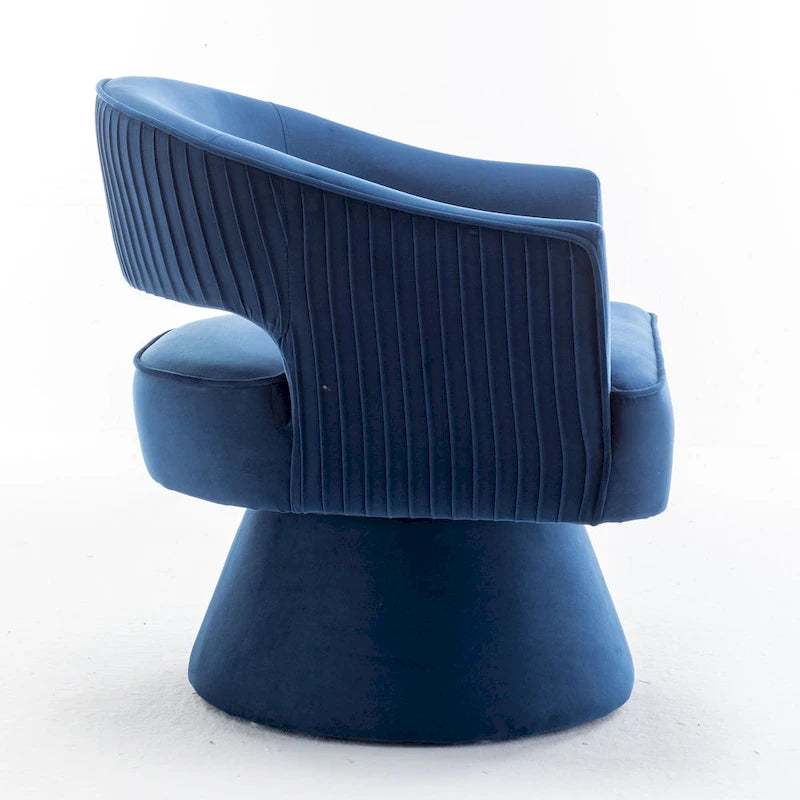 Modren Velvet 360 Degree Swivel Accent Arm Barrel Chair Set of 2 for Living Room