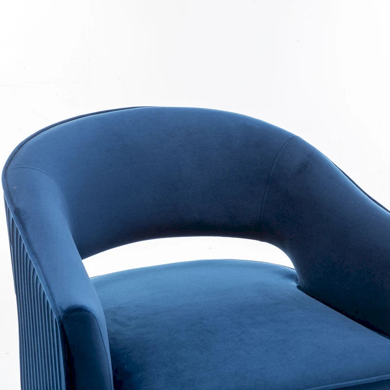Modren Velvet 360 Degree Swivel Accent Arm Barrel Chair Set of 2 for Living Room