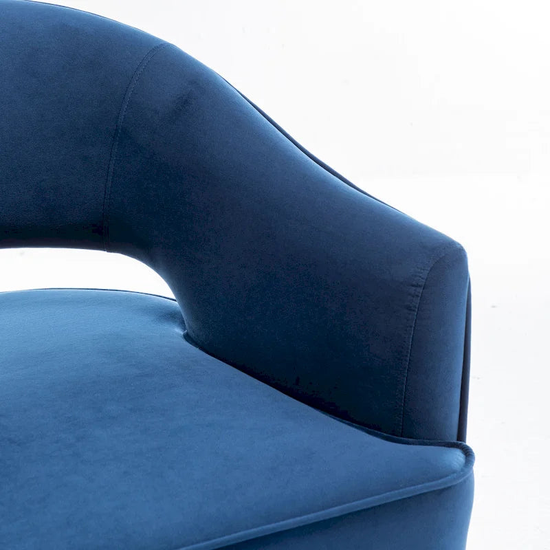 Modren Velvet 360 Degree Swivel Accent Arm Barrel Chair Set of 2 for Living Room