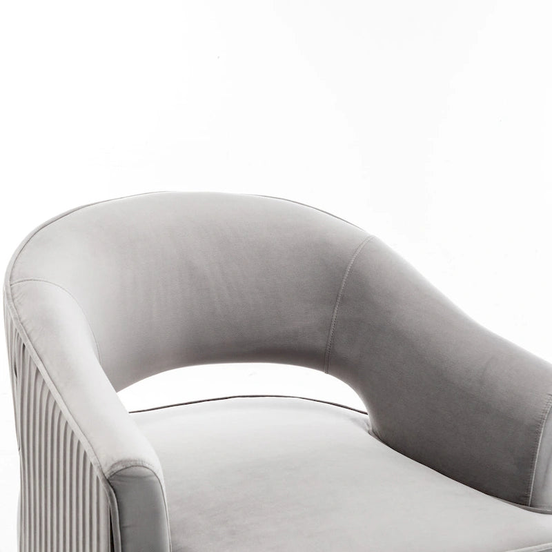 Modren Velvet 360 Degree Swivel Accent Arm Barrel Chair Set of 2 for Living Room