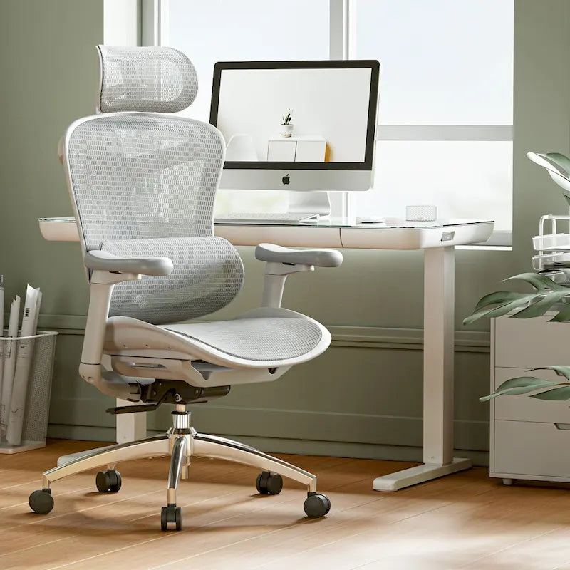 Ergonomic Ofiice Chair, Auto-Adaptive Lumbar Support, and 3D Linkage Armrests, Black - 78*70*125