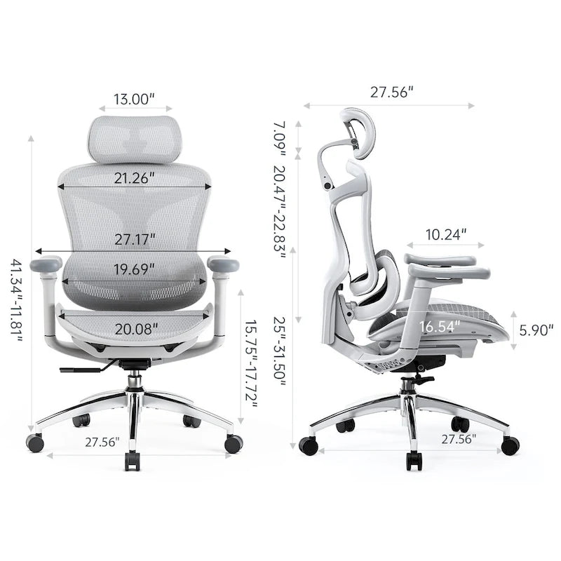 Ergonomic Ofiice Chair, Auto-Adaptive Lumbar Support, and 3D Linkage Armrests, Black - 78*70*125