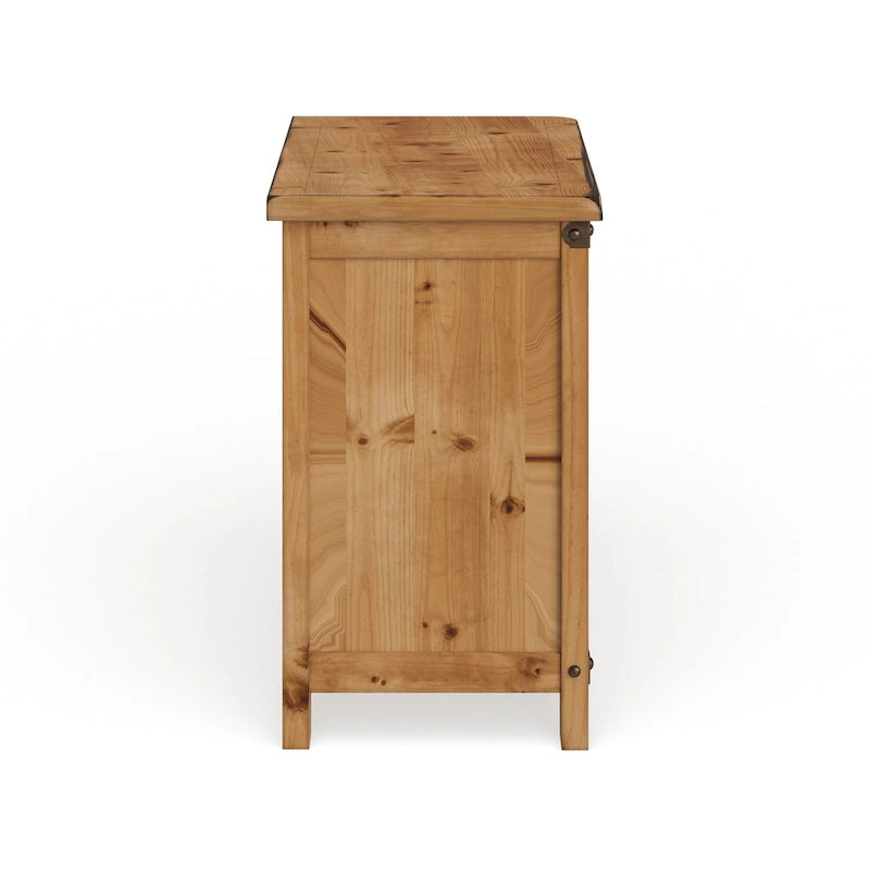 Wood 3-Drawer Nightstand with USB Outlet