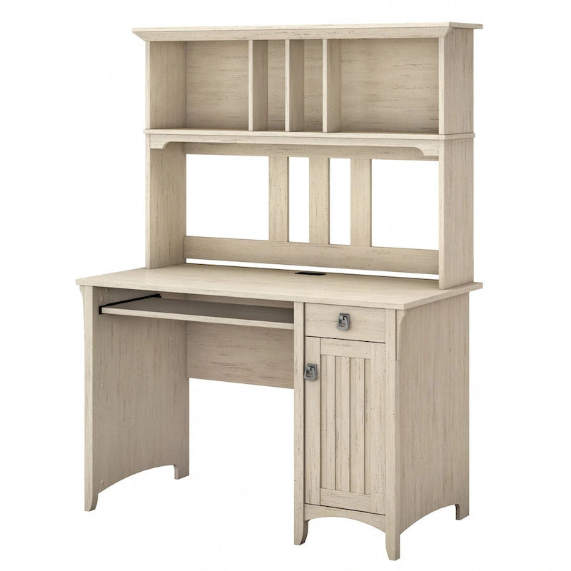 Small Computer Desk with Storage Hutch