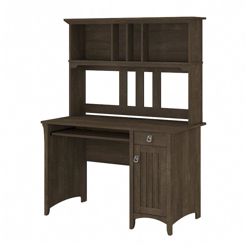 Small Computer Desk with Storage Hutch