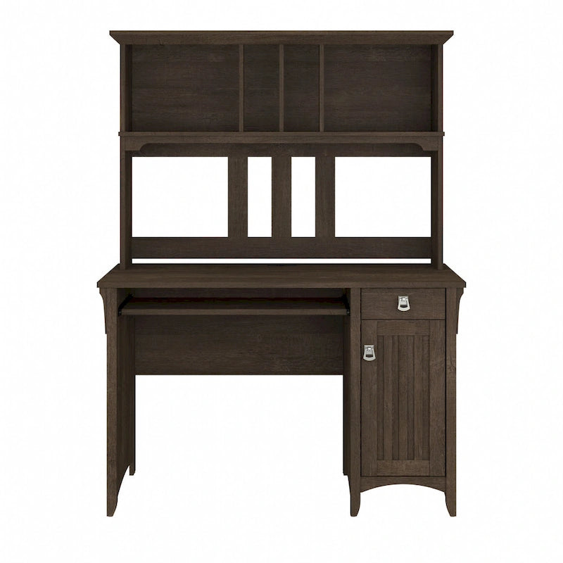 Small Computer Desk with Storage Hutch