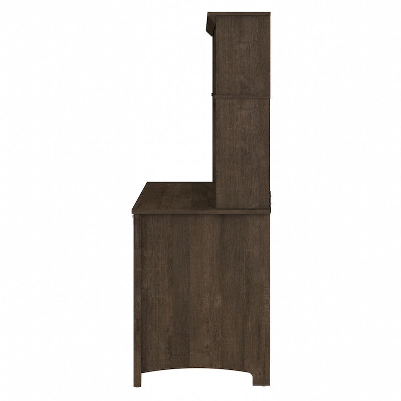 Small Computer Desk with Storage Hutch
