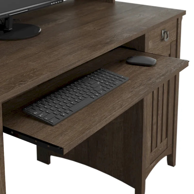 Small Computer Desk with Storage Hutch