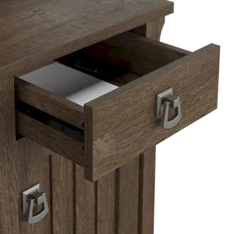 Small Computer Desk with Storage Hutch