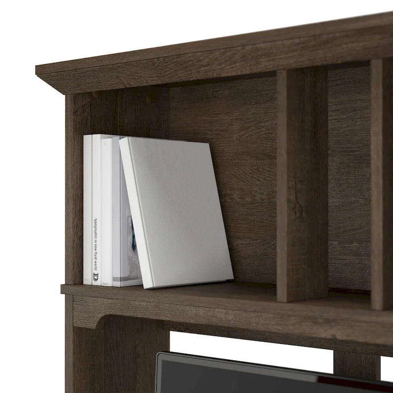 Small Computer Desk with Storage Hutch