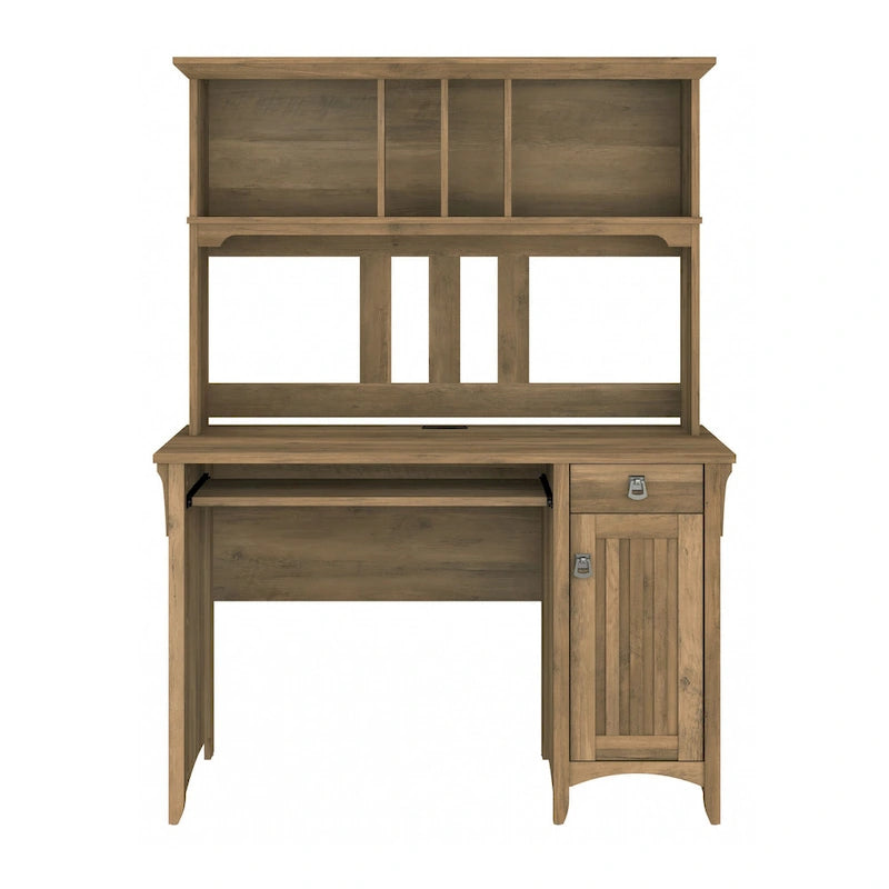 Small Computer Desk with Storage Hutch