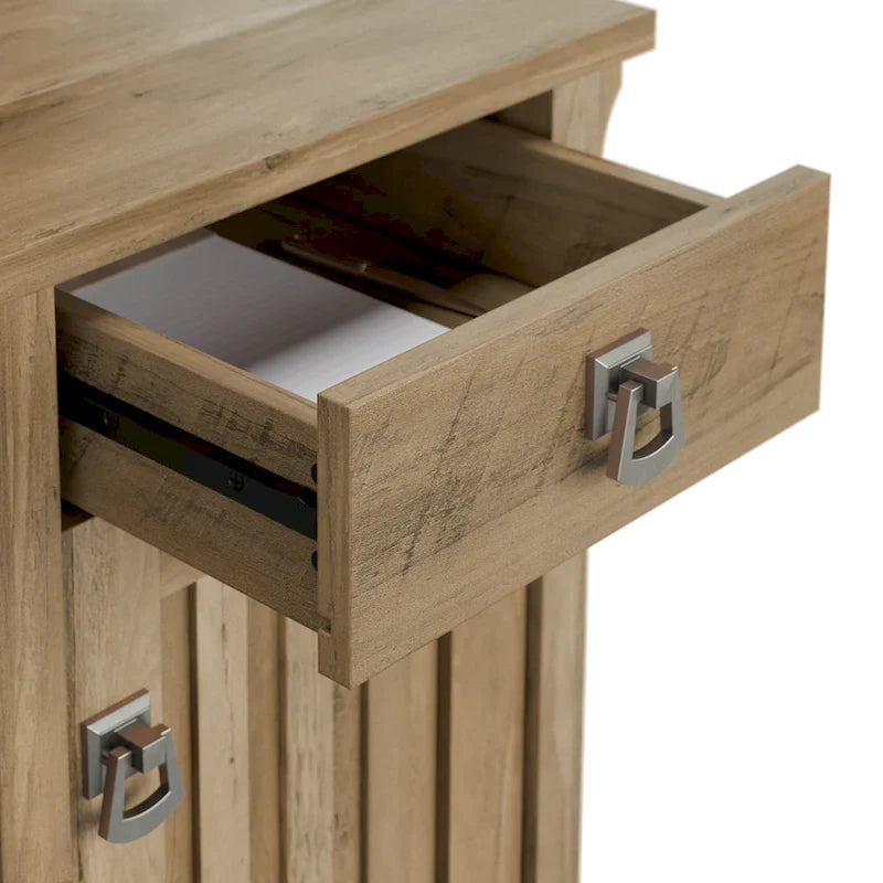 Small Computer Desk with Storage Hutch