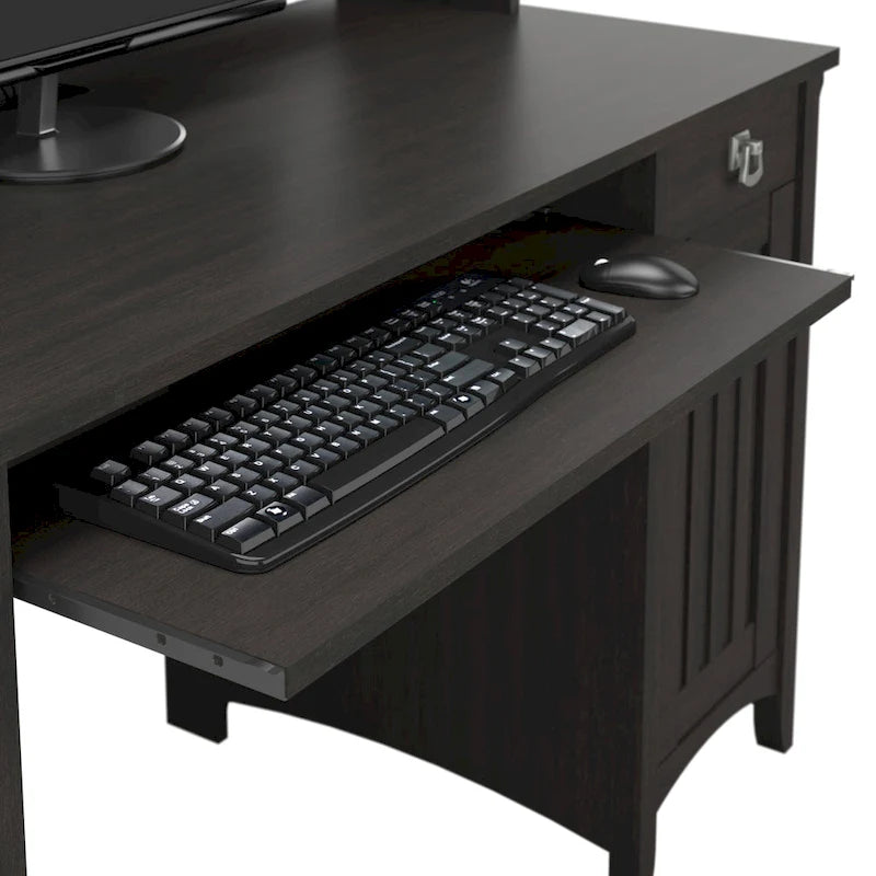 Small Computer Desk with Storage Hutch