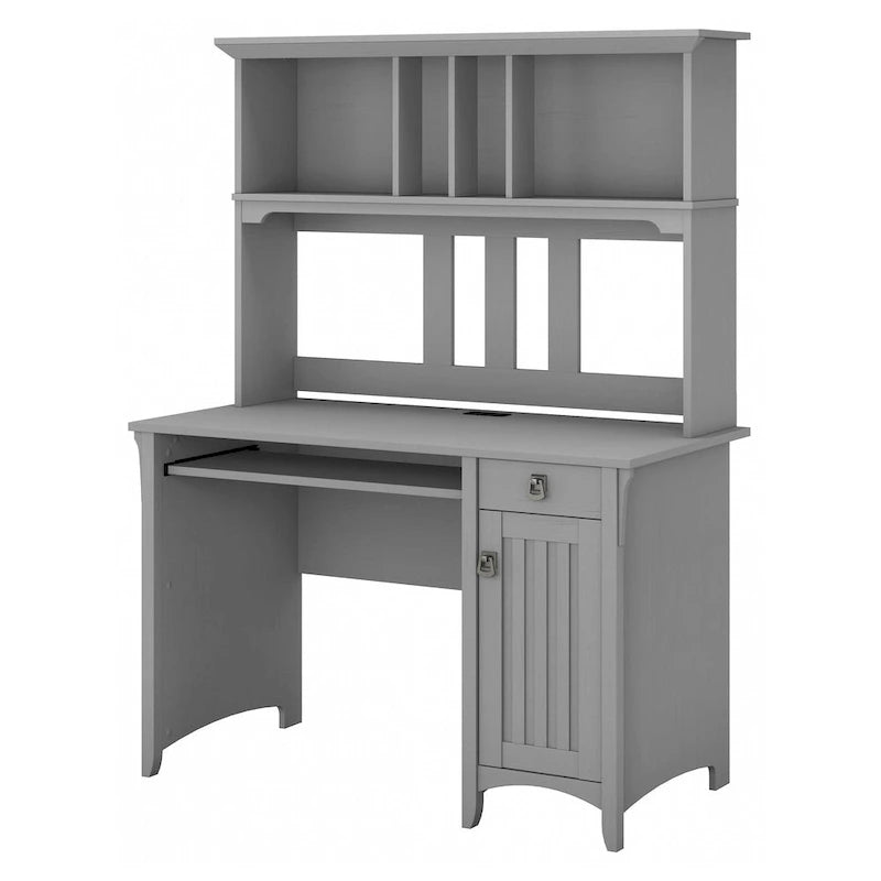 Small Computer Desk with Storage Hutch