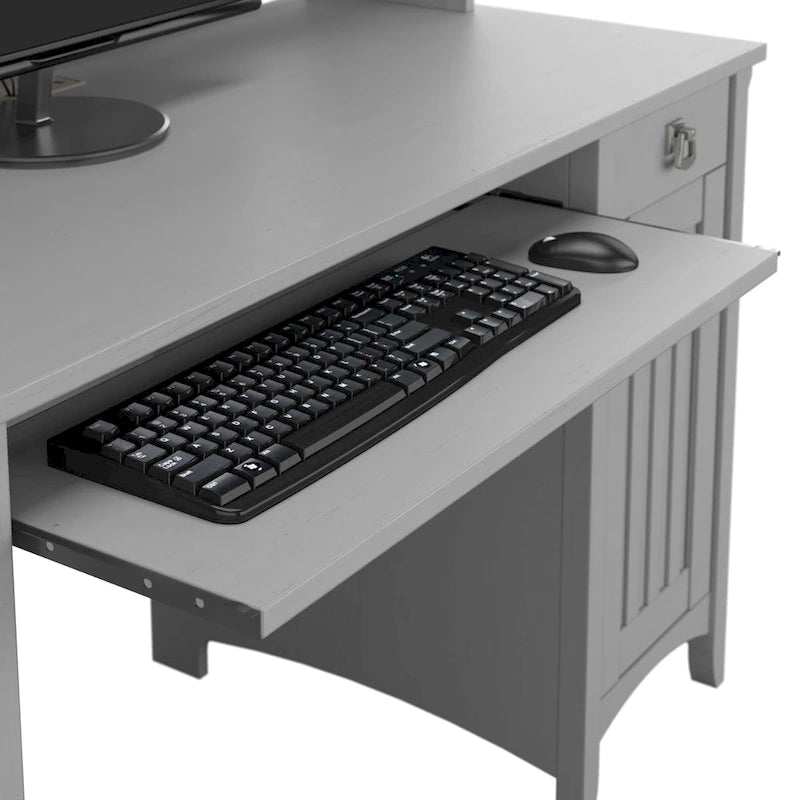 Small Computer Desk with Storage Hutch