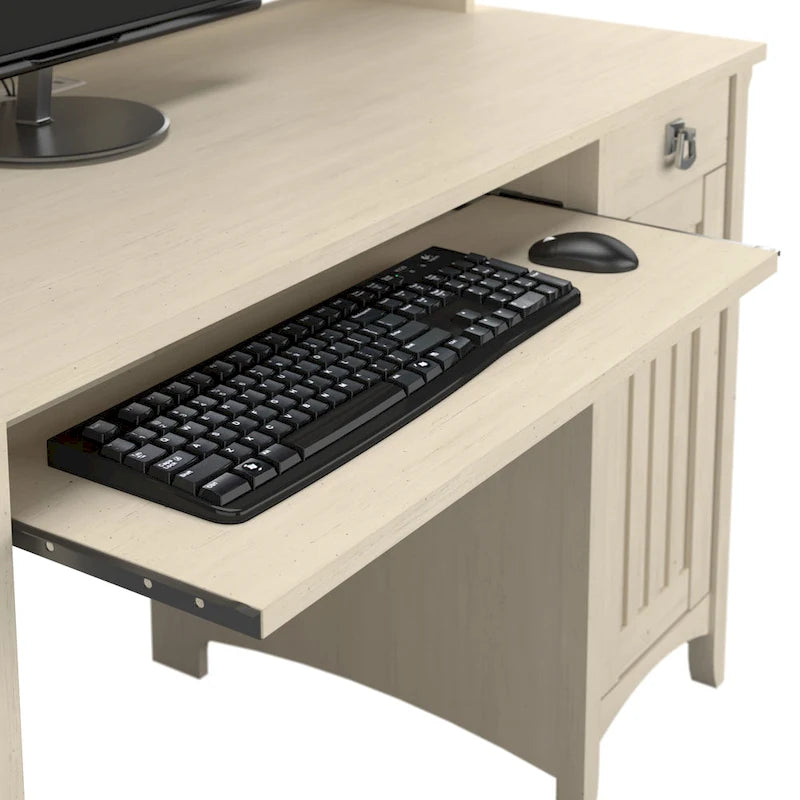 Small Computer Desk with Storage Hutch