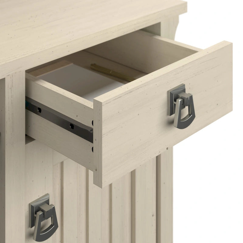 Small Computer Desk with Storage Hutch