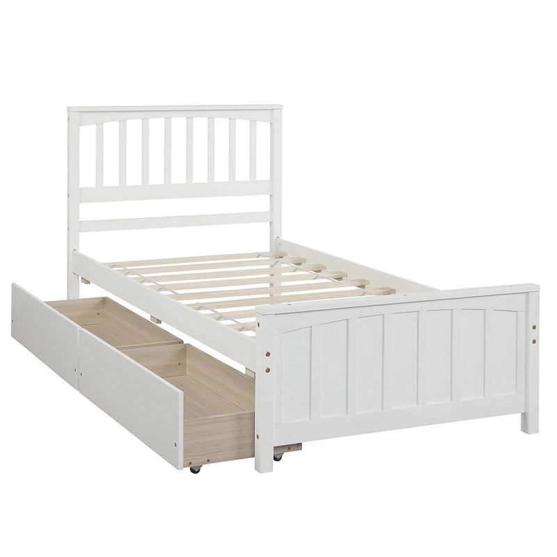 Merax Twin-size Platform Bed with 2 Storage Drawers