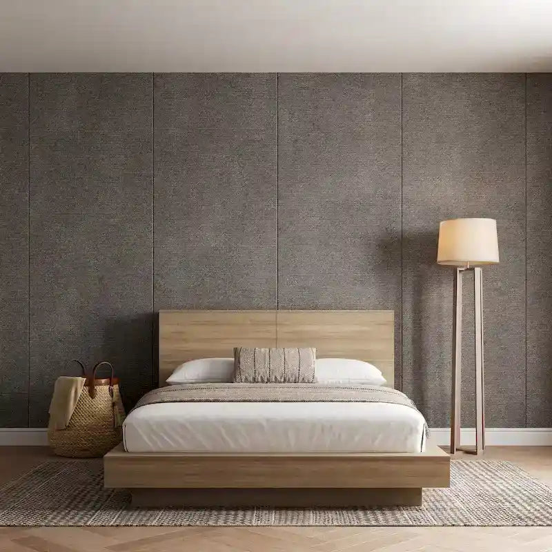 Platform Bed with Storage Headboard