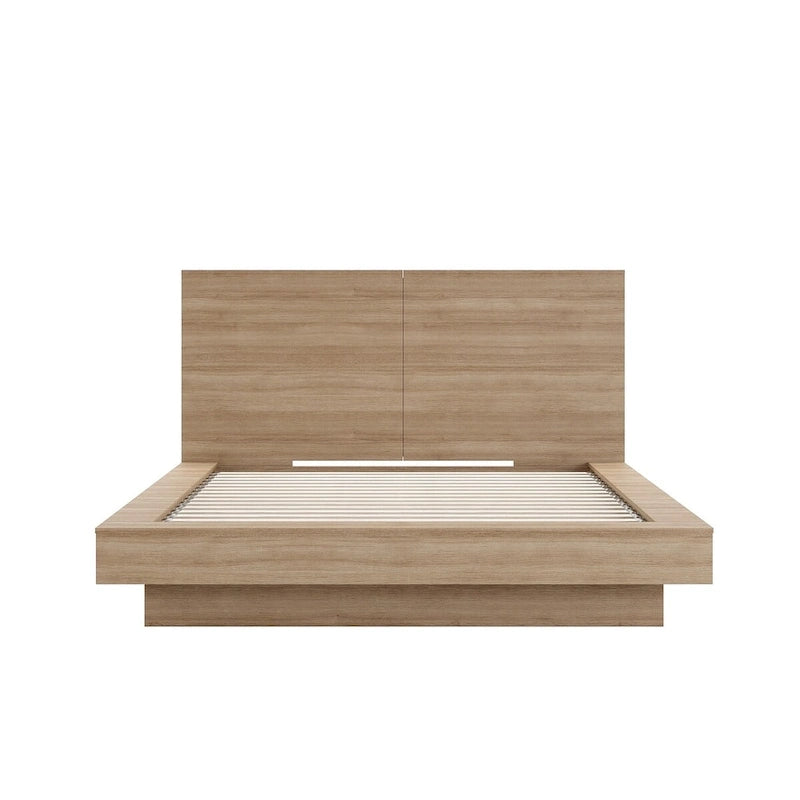 Platform Bed with Storage Headboard