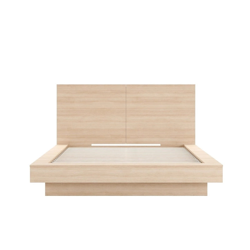 Platform Bed with Storage Headboard