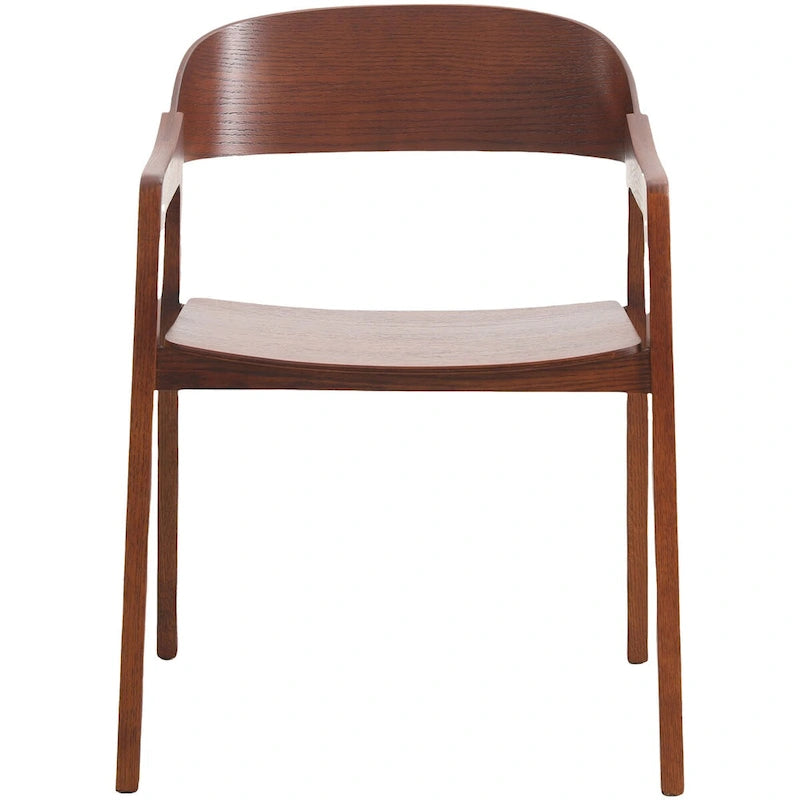 Modern Accent Dining Chairs with Arms in Oak Wood for Dining Room, Living Room and Kitchen