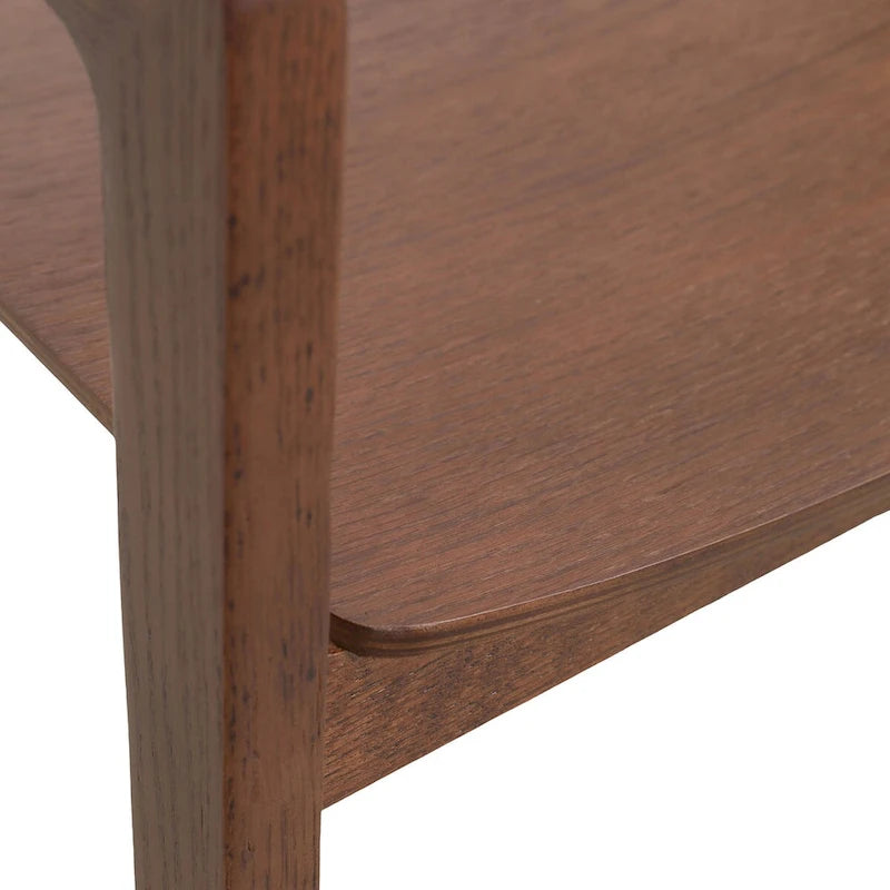 Modern Accent Dining Chairs with Arms in Oak Wood for Dining Room, Living Room and Kitchen