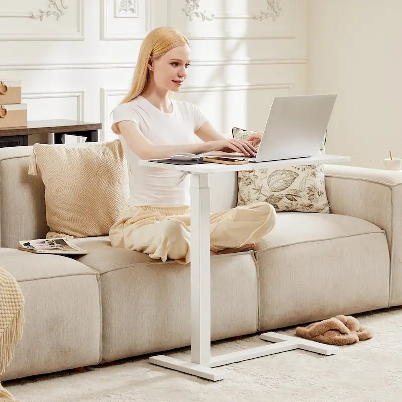 Adjustable mobile bed desk, computer desk, mobile standing desk